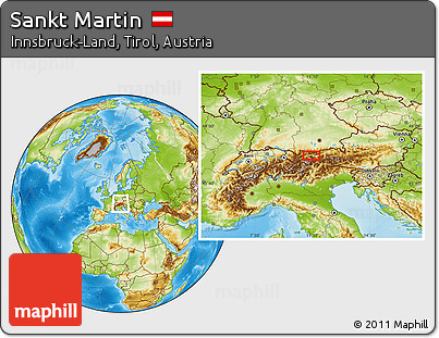 Physical Location Map of Sankt Martin