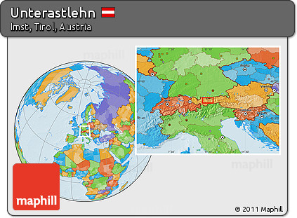 Political Location Map of Unterastlehn