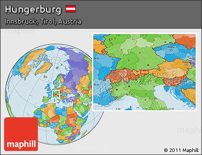 Political Location Map of Hungerburg