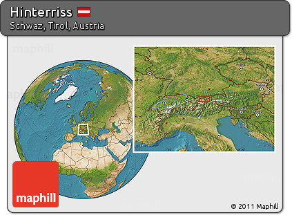 Satellite Location Map of Hinterriss