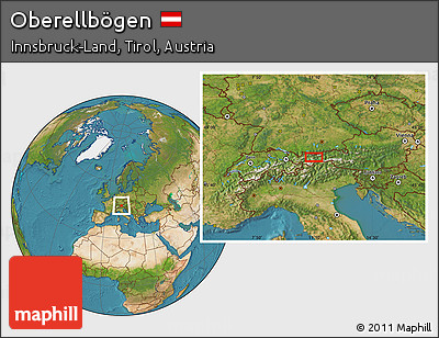 Satellite Location Map of Oberellbögen