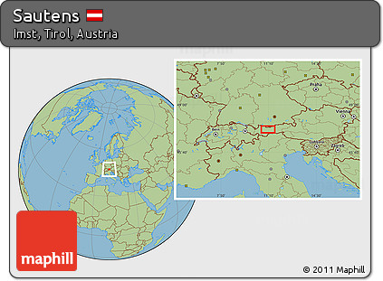 Savanna Style Location Map of Sautens