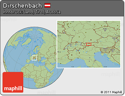 Savanna Style Location Map of Dirschenbach