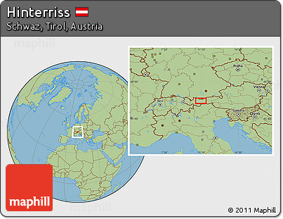 Savanna Style Location Map of Hinterriss