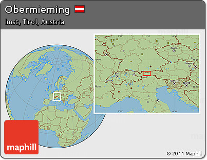 Savanna Style Location Map of Obermieming