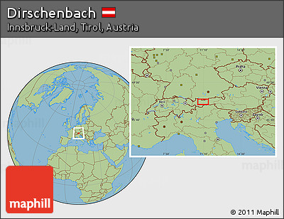 Savanna Style Location Map of Dirschenbach