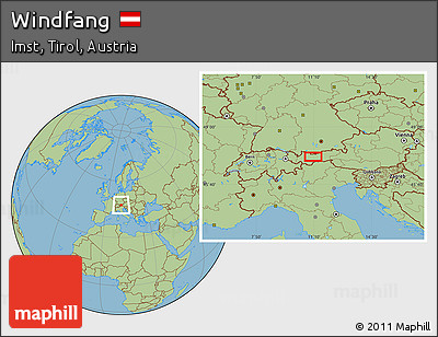 Savanna Style Location Map of Windfang