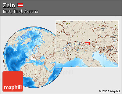 Shaded Relief Location Map of Zein