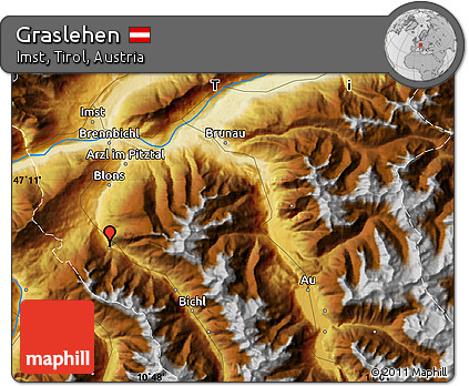 Physical Map of Graslehen