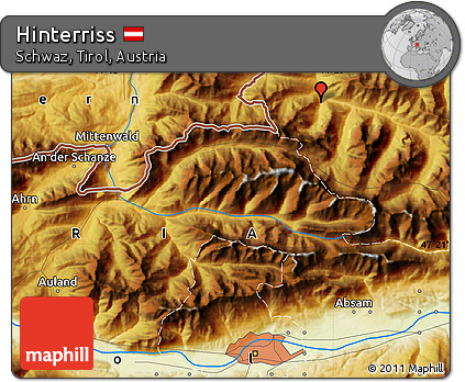 Physical Map of Hinterriss