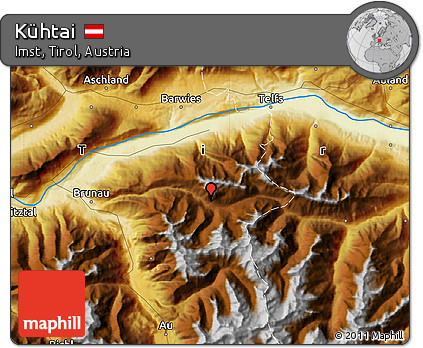 Physical Map of Kühtai