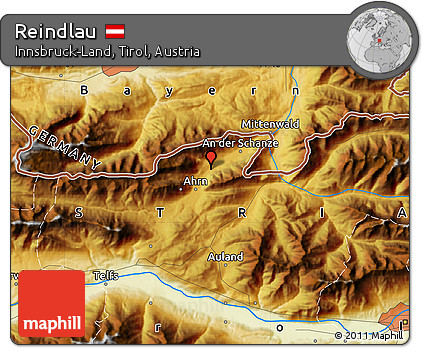 Physical Map of Reindlau