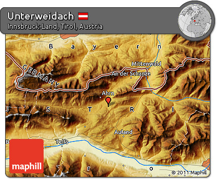 Physical Map of Unterweidach