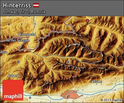 Physical Map of Hinterriss