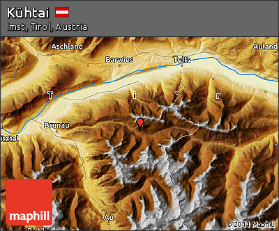 Physical Map of Kühtai