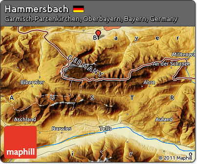 Physical Map of Hammersbach