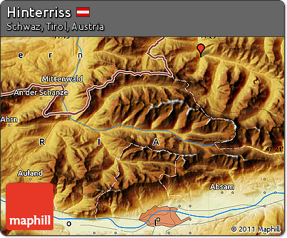 Physical Map of Hinterriss
