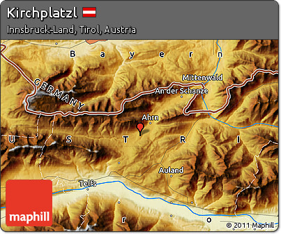 Physical Map of Kirchplatzl