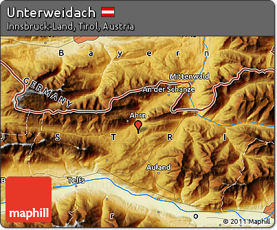 Physical Map of Unterweidach