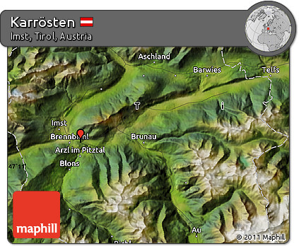 Satellite Map of Karrösten