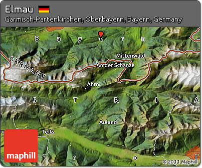 Satellite Map of Elmau