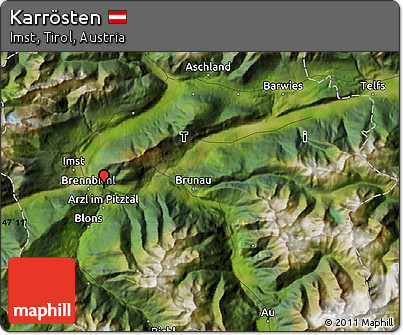 Satellite Map of Karrösten