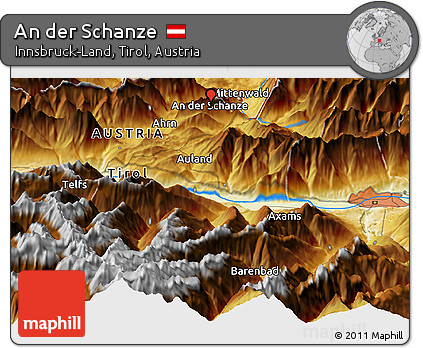 Physical Panoramic Map of An Der Schanze