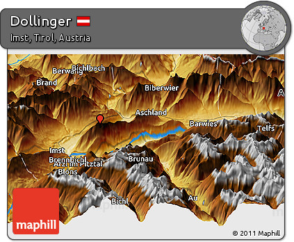 Physical Panoramic Map of Dollinger