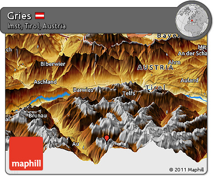 Physical Panoramic Map of Gries