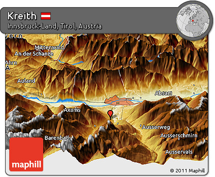 Physical Panoramic Map of Kreith
