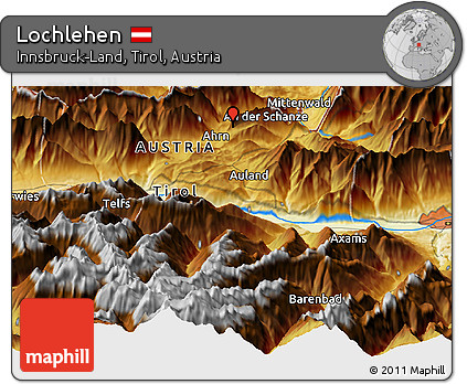 Physical Panoramic Map of Lochlehen