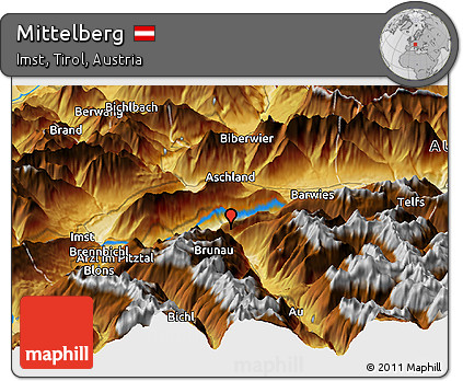 Physical Panoramic Map of Mittelberg