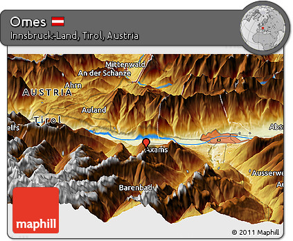 Physical Panoramic Map of Omes