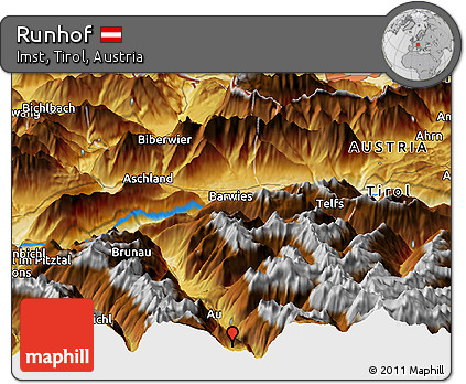 Physical Panoramic Map of Runhof