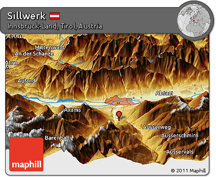 Physical Panoramic Map of Sillwerk