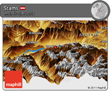 Physical Panoramic Map of Stams