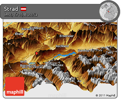 Physical Panoramic Map of Strad