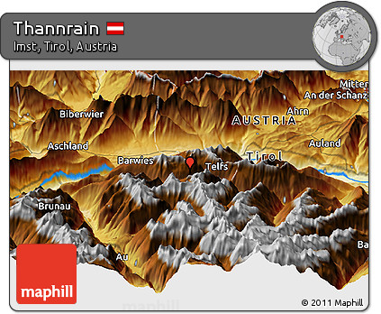 Physical Panoramic Map of Thannrain