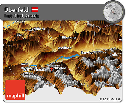 Physical Panoramic Map of Überfeld