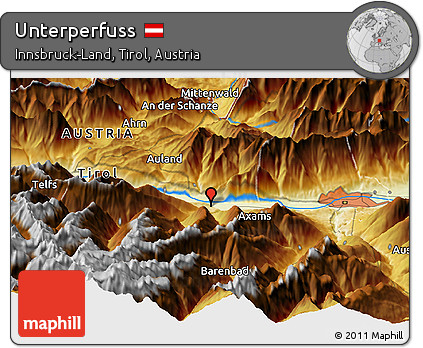 Physical Panoramic Map of Unterperfuss
