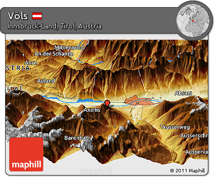 Physical Panoramic Map of Völs