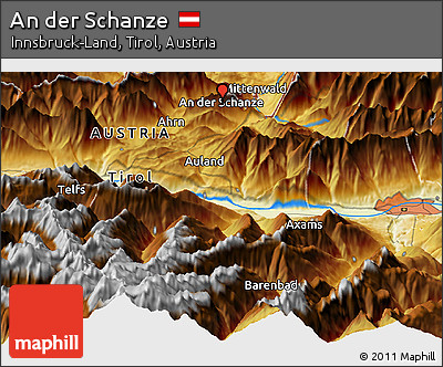 Physical Panoramic Map of An Der Schanze