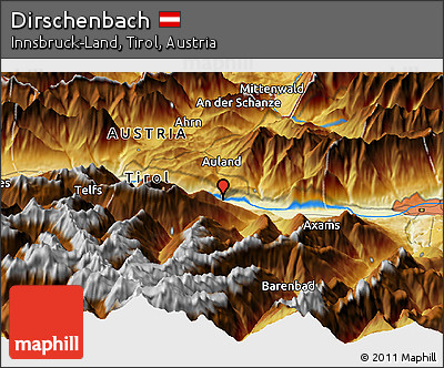 Physical Panoramic Map of Dirschenbach