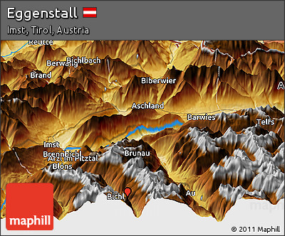 Physical Panoramic Map of Eggenstall