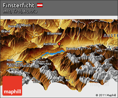 Physical Panoramic Map of Finsterficht