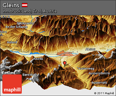 Physical Panoramic Map of Gleins
