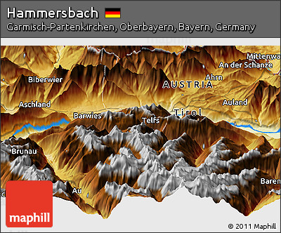 Physical Panoramic Map of Hammersbach