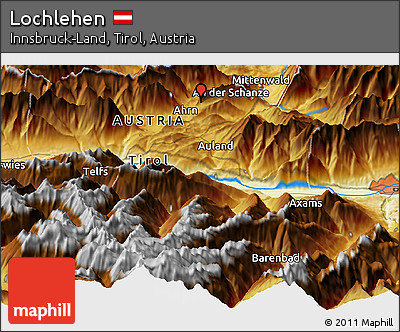 Physical Panoramic Map of Lochlehen