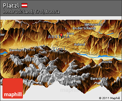 Physical Panoramic Map of Platzl