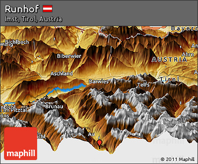 Physical Panoramic Map of Runhof